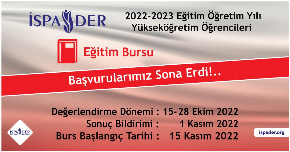 Eğitim Bursu Başvurularımız Sona Erdi!..
