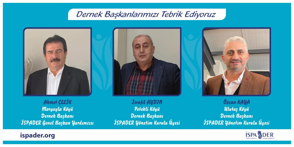 Dernek Başkanlarımızı Tebrik Ediyoruz