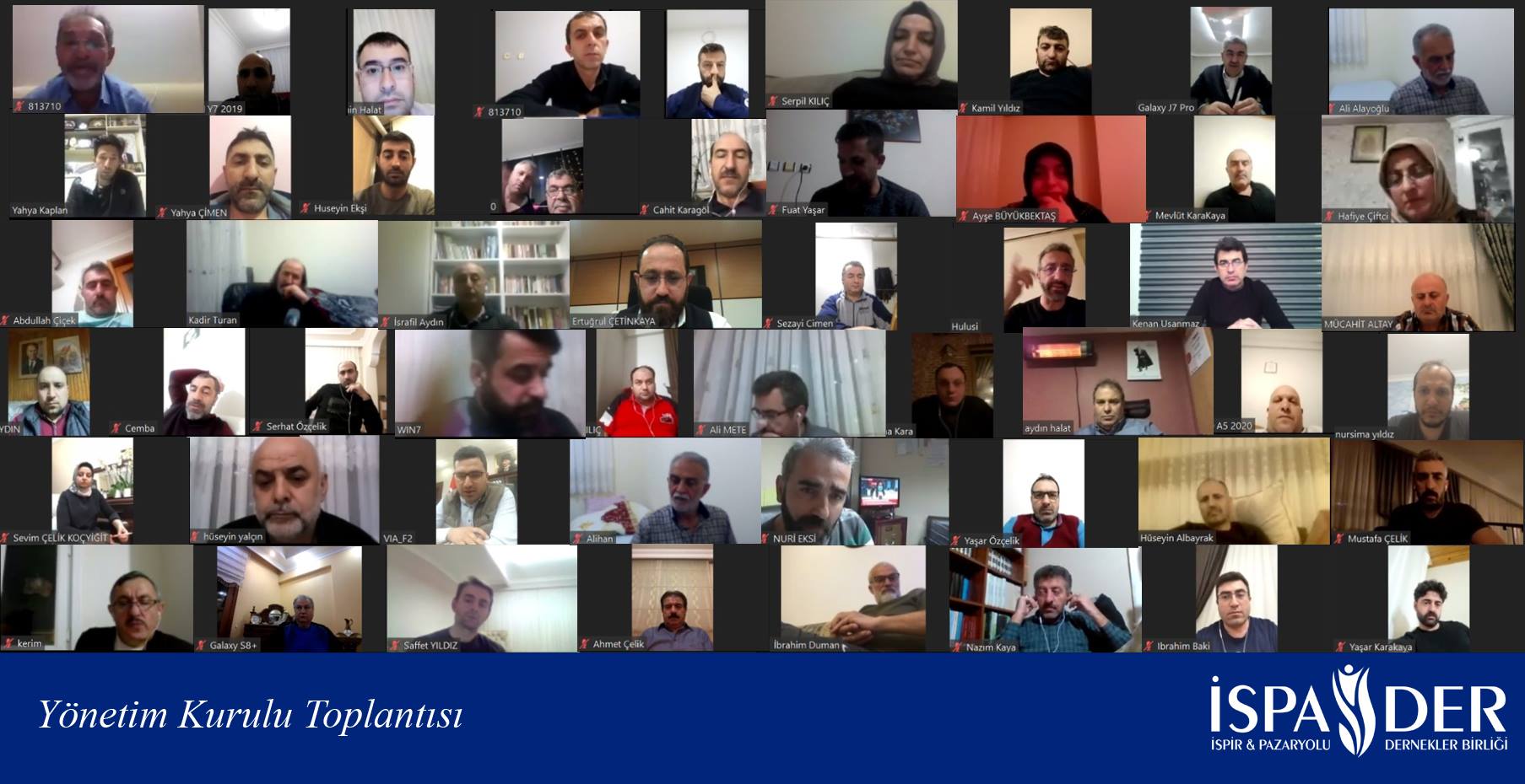 Telekonferans İSPADER Yönetim Kurulu Toplantımızı Gerçekleştirdik.