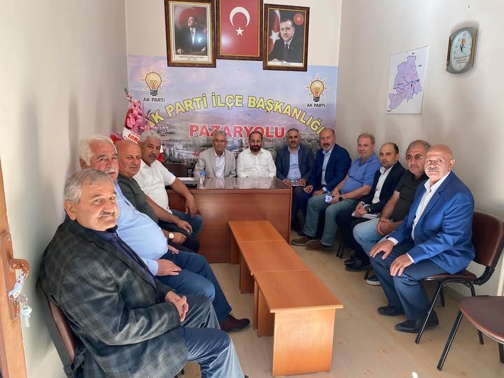 Ak Parti Pazaryolu İlçe Başkanını Ziyaret Ettik