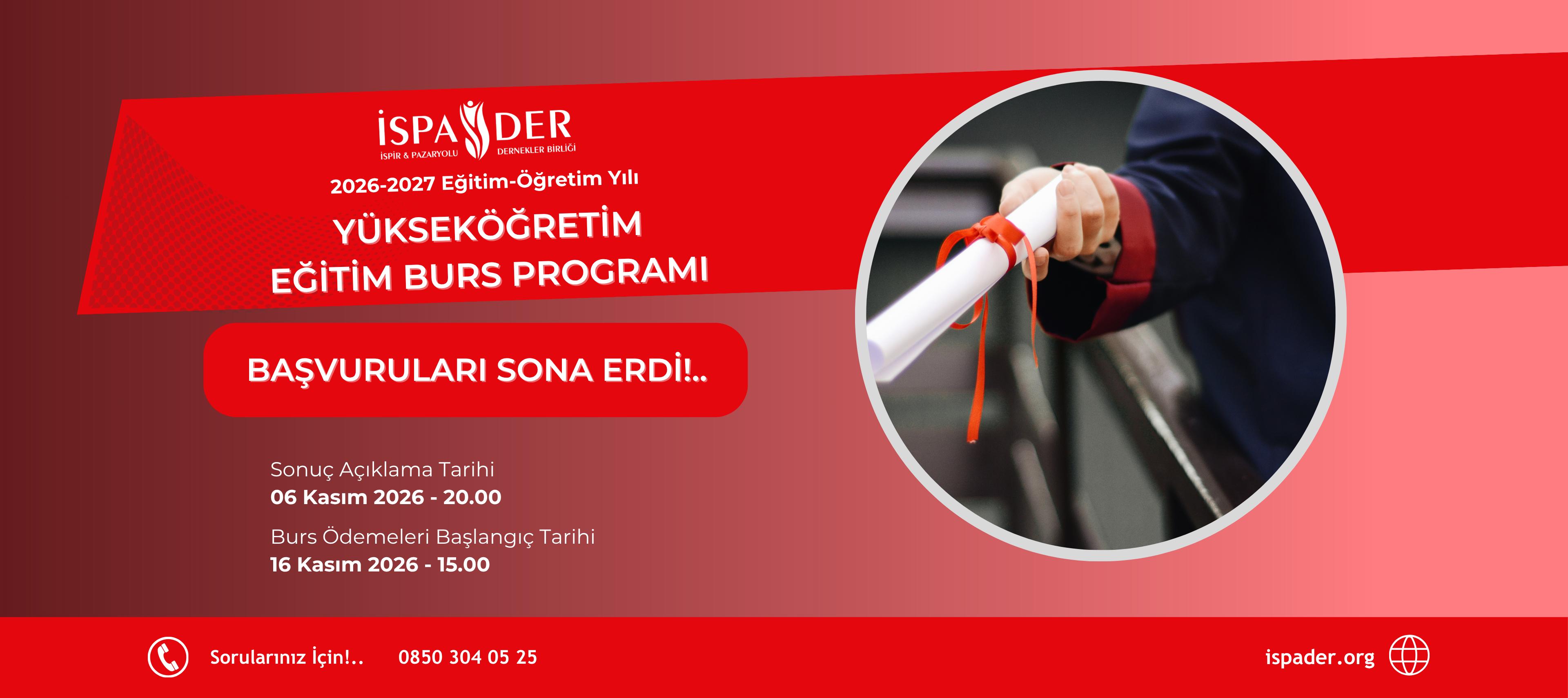İSPADER Eğitim Bursu Başvuruları Sona Erdi!..